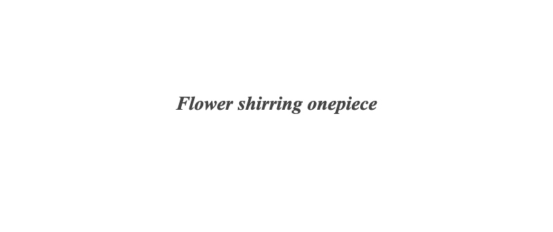 Flower shirring onepiece