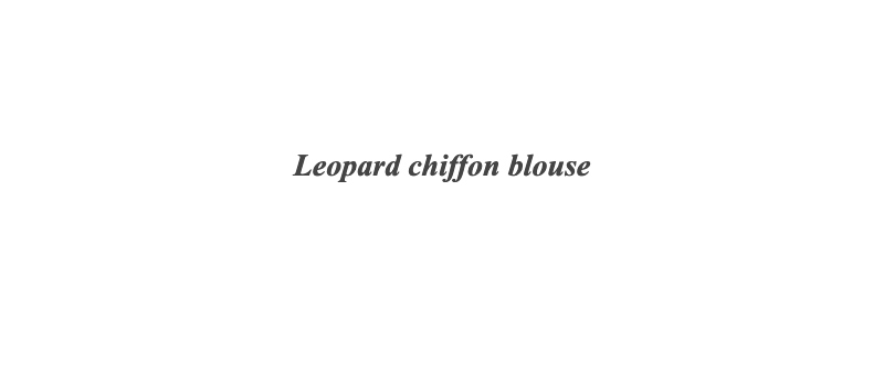 Leopard chiffon blouse