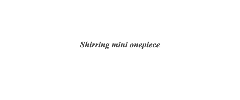 Shirring mini onepiece