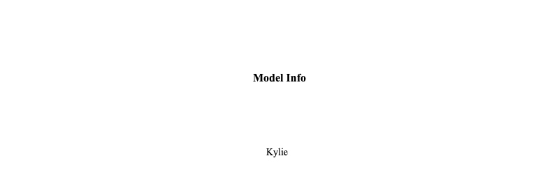 Model InfoKylie