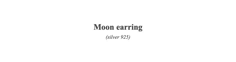 Moon earring(silver 925)