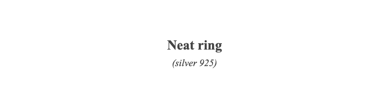 Neat ring(silver 925)