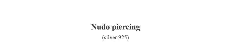 Nudo piercing(silver 925)