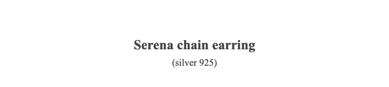 Serena chain earring(silver 925)