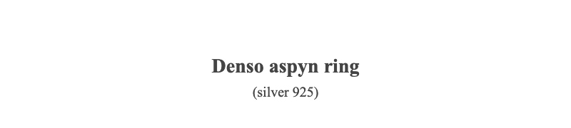 Denso aspyn ring(silver 925)