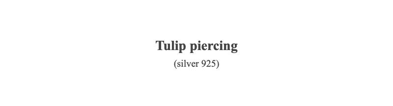 Tulip piercing(silver 925)