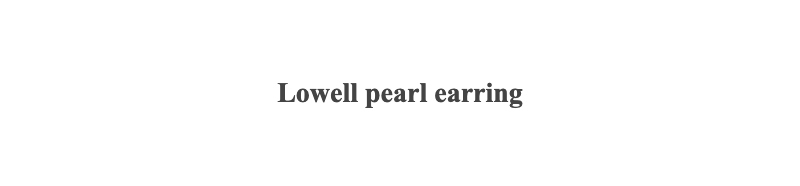 Lowell pearl earring