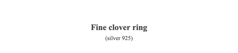 Fine clover ring(silver 925)