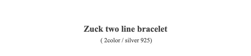Zuck two line  bracelet( 2color / silver 925)