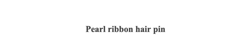 Pearl ribbon hair pin