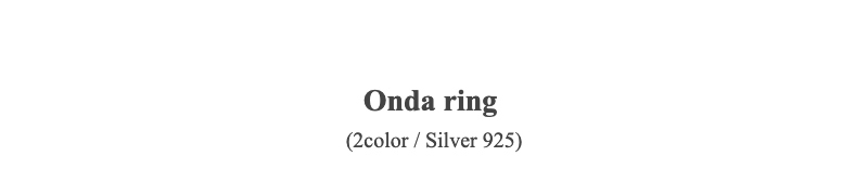 Onda ring(2color / Silver 925)