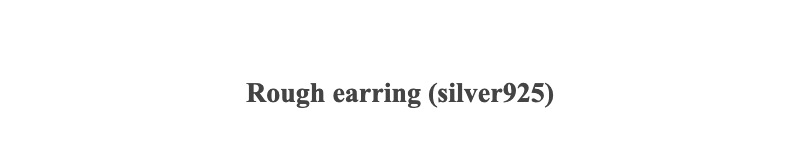 Rough earring (silver925)