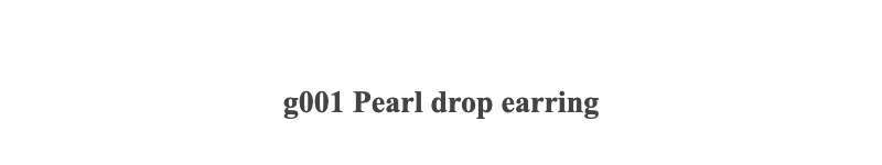 g001 Pearl drop earring