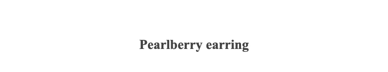 Pearlberry earring