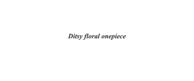 Ditsy floral onepiece