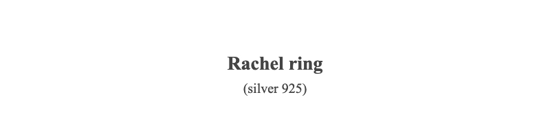 Rachel ring(silver 925)