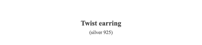 Twist earring(silver 925)