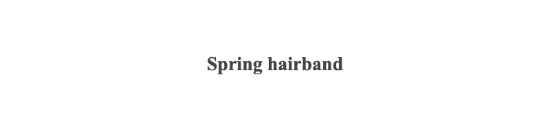 Spring hairband