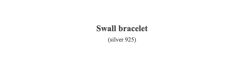 Swall bracelet(silver 925)