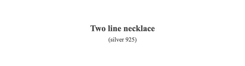 Two line necklace(silver 925)
