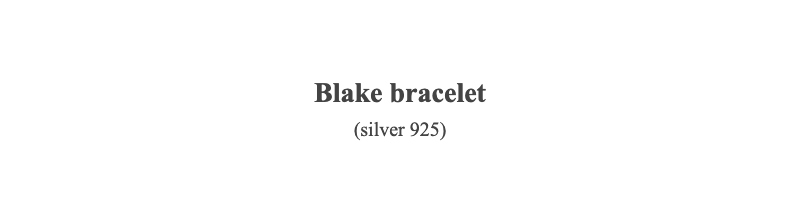 Blake bracelet(silver 925)
