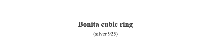 Bonita cubic ring(silver 925)