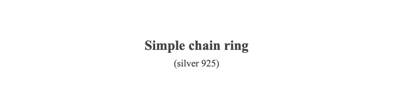 Simple chain ring(silver 925)