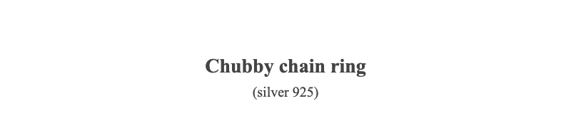Chubby chain ring(silver 925)