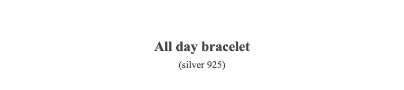 All day bracelet(silver 925)
