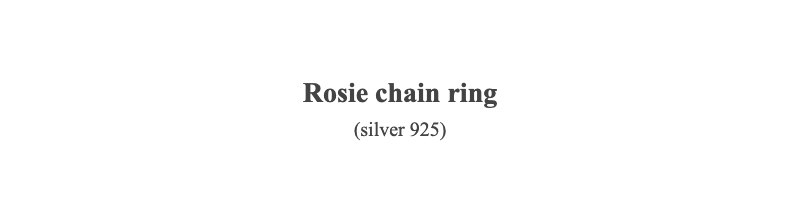 Rosie chain ring(silver 925)