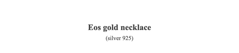 Eos gold necklace(silver 925)