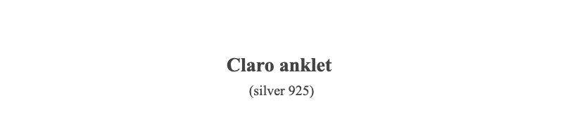 Claro anklet(silver 925)