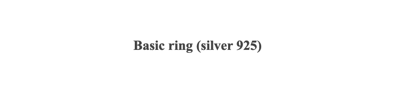 Basic ring (silver 925)