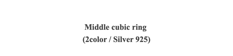 Middle cubic ring(2color / Silver 925)