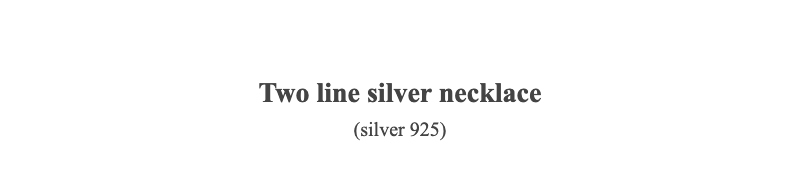 Two line silver necklace(silver 925)